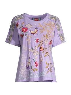 JOHNNY WAS OSAKA RAW SEAM DOLMAN TEE