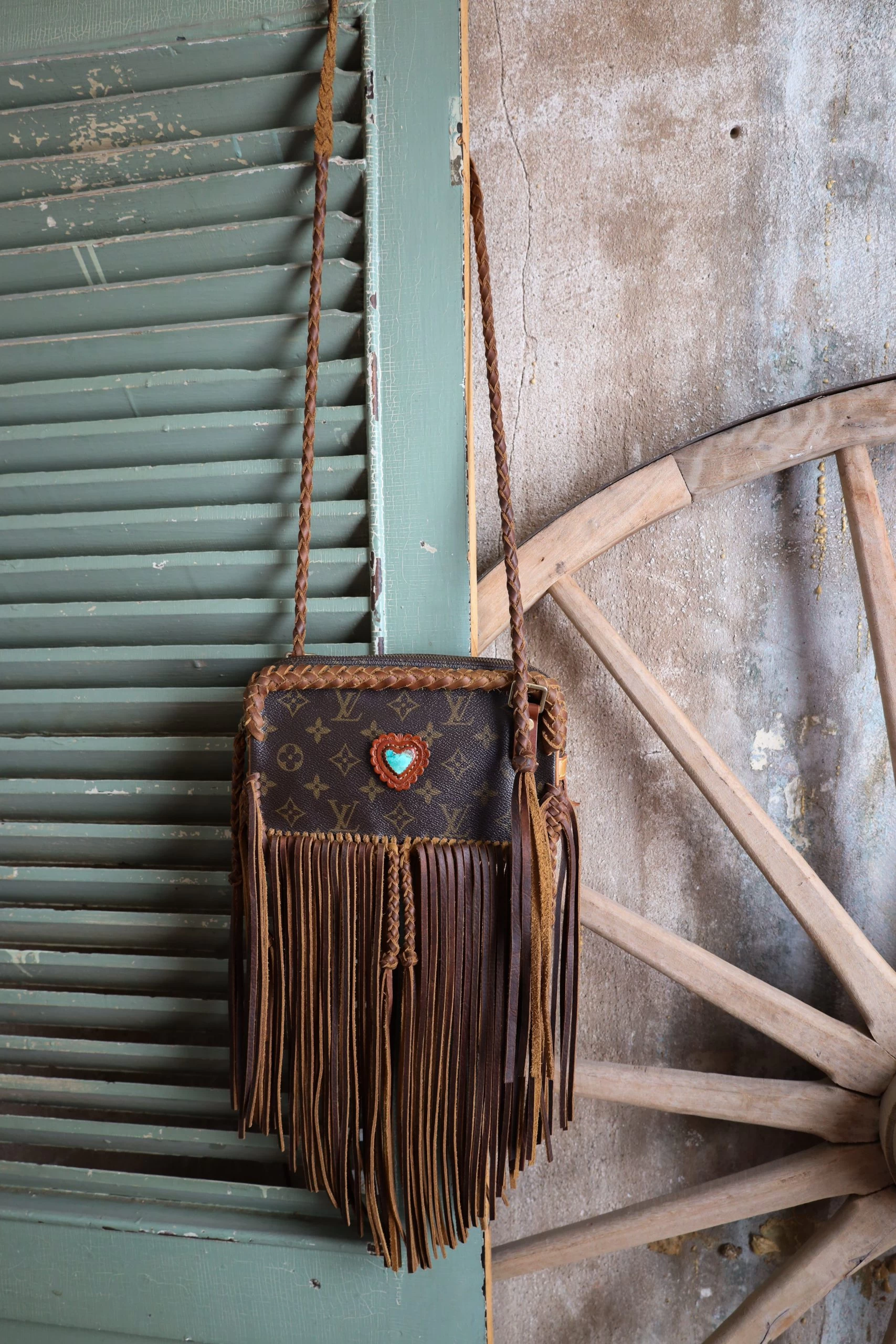 LEATHER AND VODKA MARLY CAMEL FRINGE 20CT KINGMAN TURQUOISE BAG 3 LEATHER AND VODKA MARLY CAMEL FRINGE 20CT KINGMAN TURQUOISE BAG