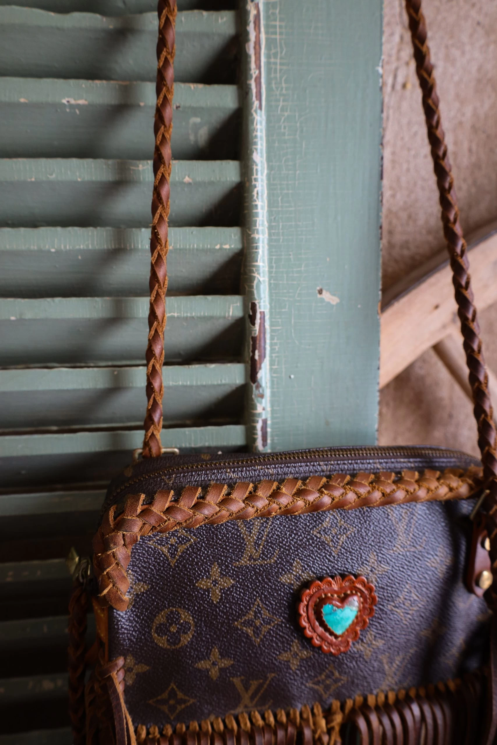 LEATHER AND VODKA MARLY CAMEL FRINGE 20CT KINGMAN TURQUOISE BAG 10 LEATHER AND VODKA MARLY CAMEL FRINGE 20CT KINGMAN TURQUOISE BAG - Image 8