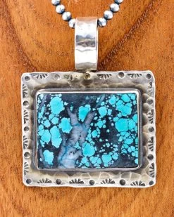 Richard Schmidt Rectangle On Rectangle Turquoise Pendant -Western Fashion 0D6A1888