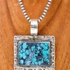 Richard Schmidt Rectangle On Rectangle Turquoise Pendant -Western Fashion 0D6A1889