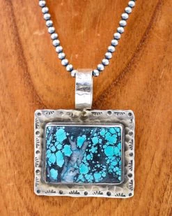 Richard Schmidt Rectangle On Rectangle Turquoise Pendant