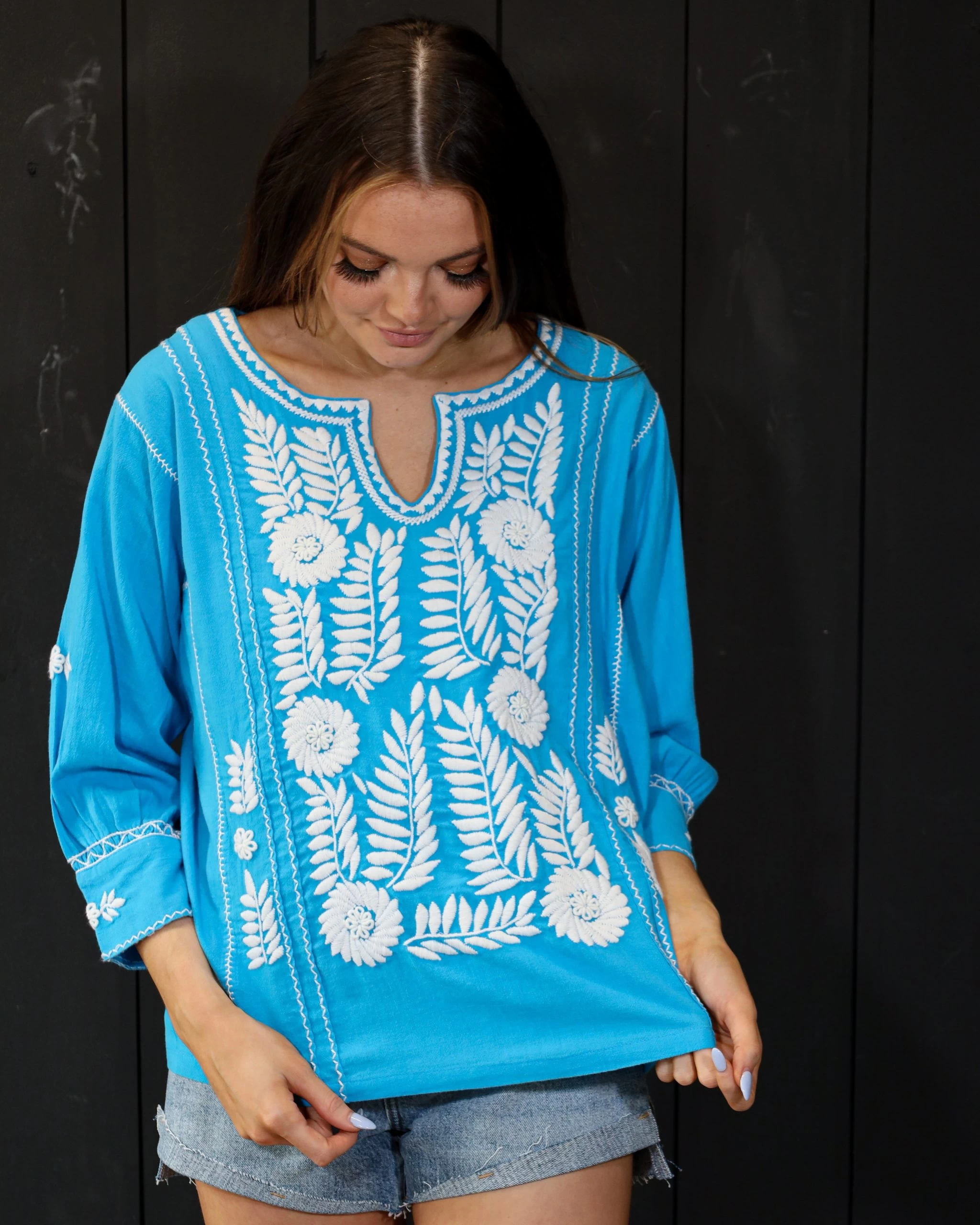 LONGSLEEVE EMBROIDERED BLOUSE 10 LONGSLEEVE EMBROIDERED BLOUSE - Image 8