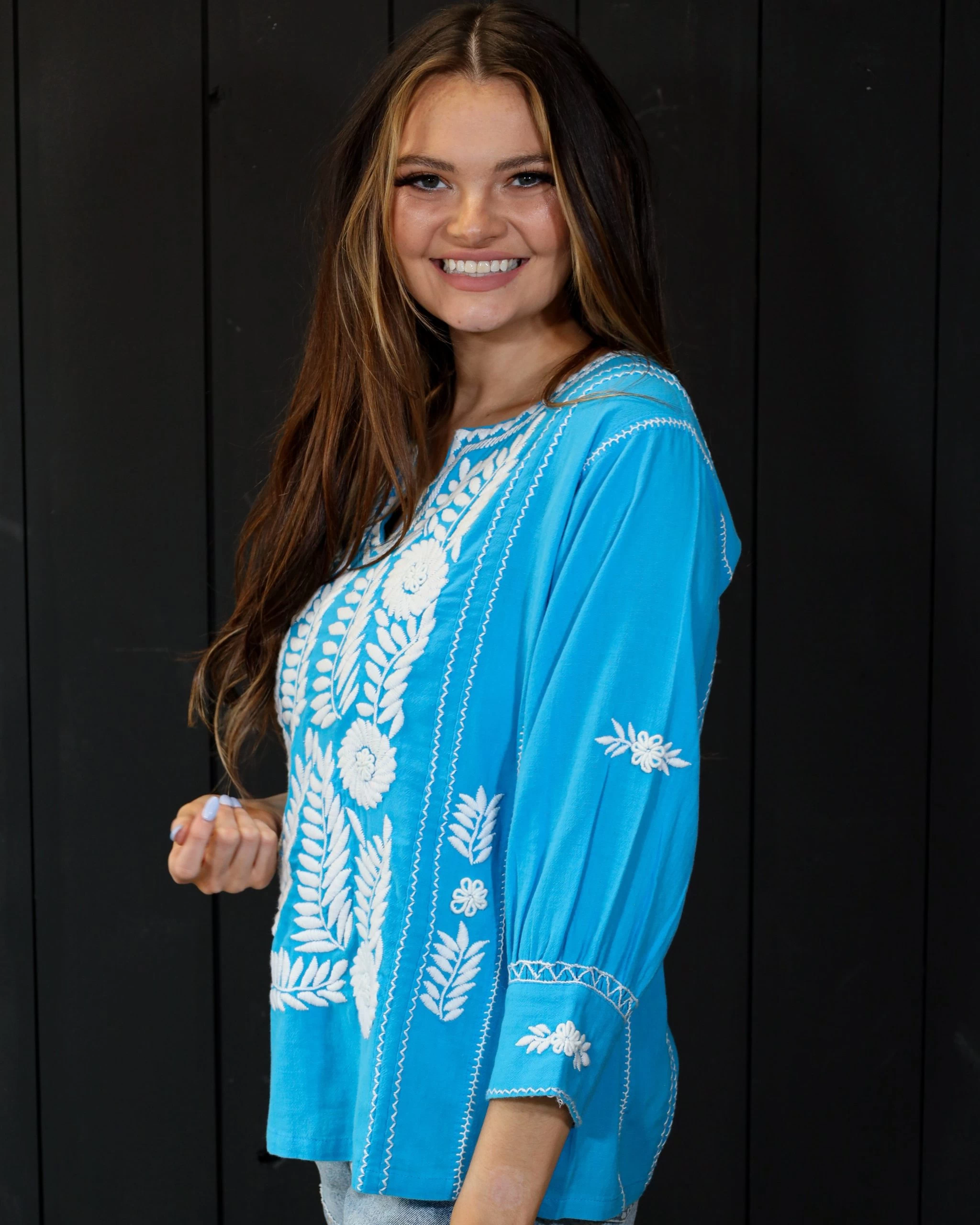 LONGSLEEVE EMBROIDERED BLOUSE 7 LONGSLEEVE EMBROIDERED BLOUSE - Image 5