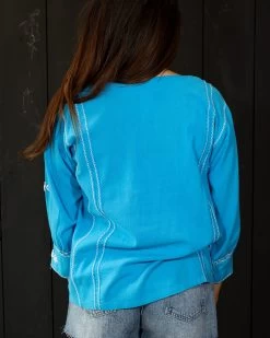 LONGSLEEVE EMBROIDERED BLOUSE 19 LONGSLEEVE EMBROIDERED BLOUSE -Western Fashion 0D6A3932