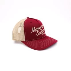 Maverick Saloon Cap In Red-Tan -Western Fashion 0D6A4092