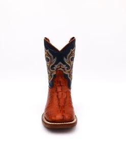 Tanner Mark Cobalt And Caiman Kids Boot -Western Fashion 0D6A5631