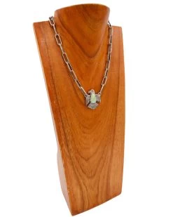 STERLING SILVER THUNDERBIRD LIGHT TURQUOISE ON MELODY CHAIN NECKLACE -Western Fashion 104 8fca1ee2 9592 4a5a 98cf 6802adeef884