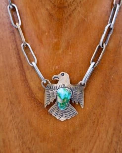 LOVE TOKENS MIXED METAL THUNDERBIRD TURQUOISE MELODY NECKLACE -Western Fashion 119 4ab0c25a 9b69 4934 a8d7 255839e49e6c