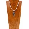 LOVE TOKENS PEARL STRAND WITH STERLING SILVER THUNDERBIRD TURQUOISE NECKLACE -Western Fashion 123 d21c8559 6519 41f1 b671 5281c84fbdea