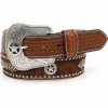 Nocona Men's Western Leather Hair Star Concho Brown Belt -Western Fashion 1249971