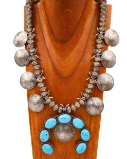 LARGE TURQUOISE NAJA & COINS NECKLACE -Western Fashion 125 a556023b c754 42ff 9245 47abe7a619b8