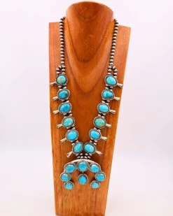 LARGE TURQUOISE SQUASH BLOSSOM NECKLACE 15 LARGE TURQUOISE SQUASH BLOSSOM NECKLACE -Western Fashion 131 602d928c 9bb6 402c bb27 d3d7df2ed15f