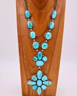 LARGE TURQUOISE STAR CROSS NECKLACE -Western Fashion 14 73713dee 74f6 4a81 931e 2d979e7dcb33