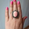 NAVAJO QUEEN PINK CONCH OVAL RING- SIZE 7 -Western Fashion 156 07f908a7 d9bc 4563 afb7 89d92a7f49d3