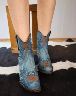 Corral Boots CIRCLE G BY CORRAL WOMEN'S ANKLE FLOWERED EMBROIDERED BOOTIE -Western Fashion 160 807e45e8 55ab 4dc4 b129 ba29b5381fb6