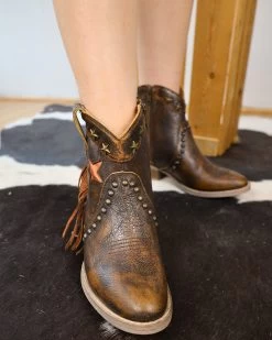 Corral Boots CIRCLE G BY CORRAL WOMEN'S STARS AND FRINGE BOOTIE -Western Fashion 163 ccec54ae fed6 4eff 9733 5134f4ac141a