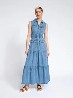 SMF BUTTON POCKETS DRESS -Western Fashion 1676298062 af4768b867e534bc63d75ebcd6ac5861