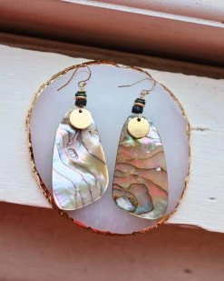 PEYOTE BIRD ABALONE SLAB DANGLE EARRING -Western Fashion 170 bd85deca 75b6 4772 9beb 16acd4529bc1