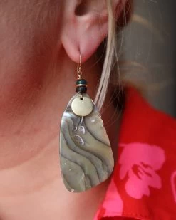 PEYOTE BIRD ABALONE SLAB DANGLE EARRING -Western Fashion 173 856b5b3e 4b20 40bd 9422 47c44743e594
