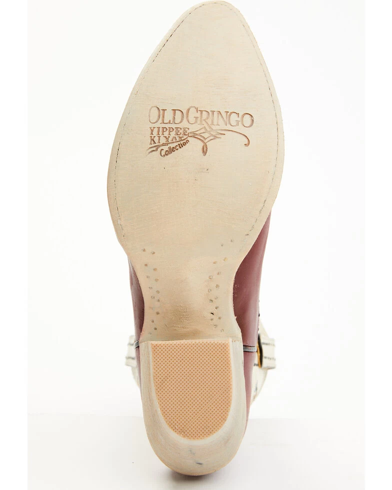 Yippee Ki Yay Women's Bruni Floral Embroidered Studded Western Leather Booties 9 Yippee Ki Yay Women's Bruni Floral Embroidered Studded Western Leather Booties - Image 7