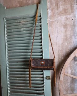 LEATHER AND VODKA TWIN POCHETTE CAMEL 20CT KINGMAN TURQUOISE BAG