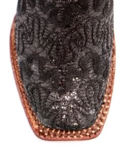 Tanner Mark Toddler Black Sequin Boot -Western Fashion 2209 tmg38001 05