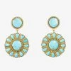 CHRISTINA GREENE SOUTHWESTERN STATEMNT WITH TURQUOISE EARRING -Western Fashion 2326 NAC54T
