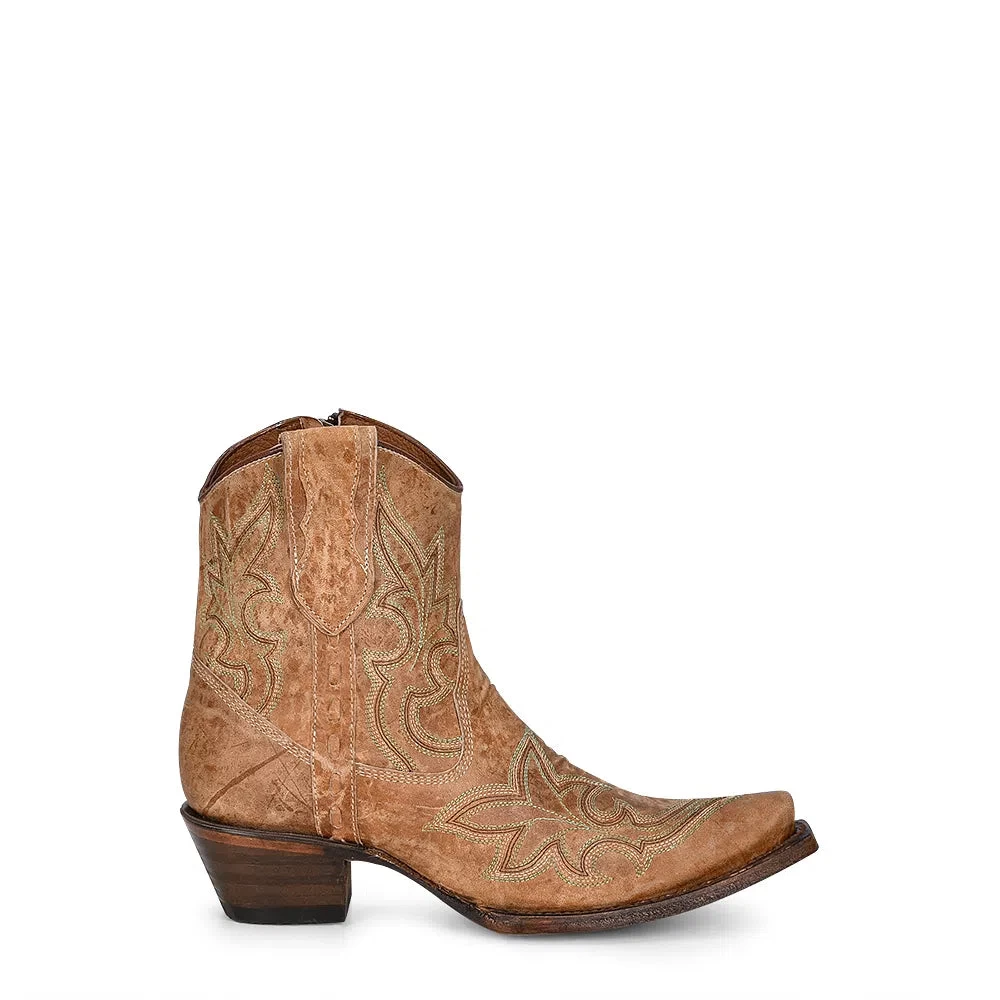 Corral Boots CIRCLE G BY CORRAL WOMEN'S ANKLE EMBROIDERED ZIPPER BOOTIE 3 Corral Boots CIRCLE G BY CORRAL WOMEN'S ANKLE EMBROIDERED ZIPPER BOOTIE