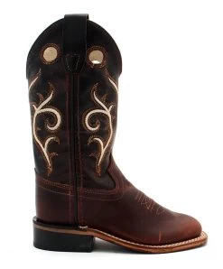 Old West Children's Carona Calf Dark Brown Boot -Western Fashion 243 bsc1807 side