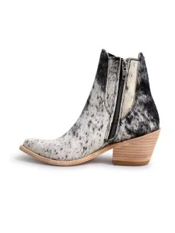LIBERTY BLACK WOMEN'S MARINA PELO GRANIZO BLANCO NEGRO BOOTIE -Western Fashion 247077 1200 auto