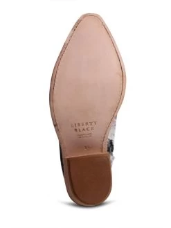LIBERTY BLACK WOMEN'S MARINA PELO GRANIZO BLANCO NEGRO BOOTIE -Western Fashion 247078 1200 auto