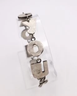 STERLING SILVER LETTERS "I LOVE YOU" BRACELET -Western Fashion 268
