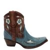 Corral Boots CIRCLE G BY CORRAL WOMEN'S BLUE AND BROWN FLORAL INLAY BOOT -Western Fashion 273 8449618b 5efb 437f bc21 fe5b324ae48e