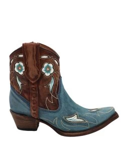 Corral Boots CIRCLE G BY CORRAL WOMEN'S BLUE AND BROWN FLORAL INLAY BOOT