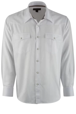 Madison Creek Men's Long Sleeve Western Shirt -Western Fashion 301 BISLEYTWILLWHITEMADCRK 1