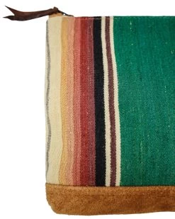 TOTEM SALVAGED ZIP SERAPE LEATHER APPLIQUE POUCH -Western Fashion 35 7eba522c b686 4639 bebd 88f668b60e15