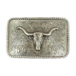 LONGHORN ROPE EDGE BUCKLE