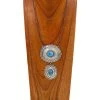 TWO CONCHOS WITH TURQUOISE ON CHAIN NECKLACE
