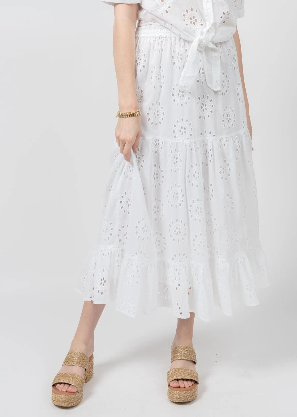 IVY JANE EYELET TIERED SKIRT 3 IVY JANE EYELET TIERED SKIRT