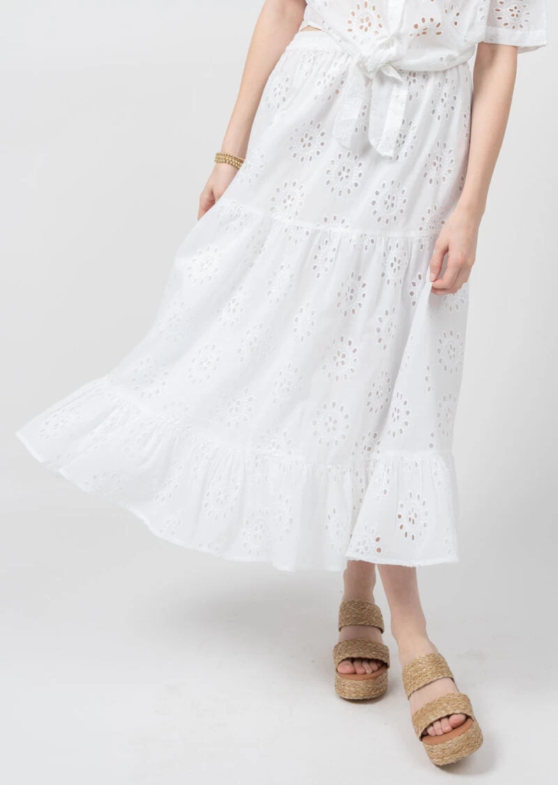 IVY JANE EYELET TIERED SKIRT 4 IVY JANE EYELET TIERED SKIRT - Image 2