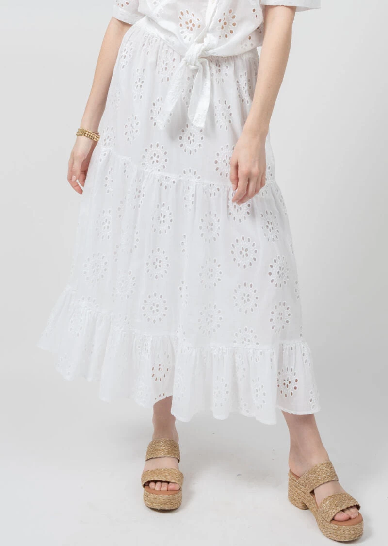 IVY JANE EYELET TIERED SKIRT 5 IVY JANE EYELET TIERED SKIRT - Image 3