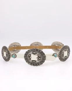 CONCHOS WITH TURQUOISE DOTS BELT