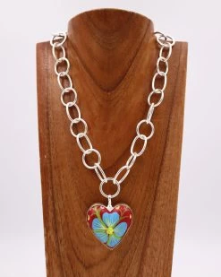COREEN CORDOVA RED HEART WITH BLUE FLOWER PENDANT 6 COREEN CORDOVA RED HEART WITH BLUE FLOWER PENDANT -Western Fashion 57 3d722013 916e 4bed b180 8059e4717452
