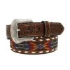 NOCONA MEN'S BUCK LACED RIBBON INLAY WESTERN BELT -Western Fashion 57 grande c052086f a048 452f afce 07e388717a9a