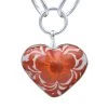 COREEN CORDOVA WHITE HEART ORANGE FLOWER PENDANT -Western Fashion 58 2a5a2912 5ab7 41a6 accd 1a32f8077688