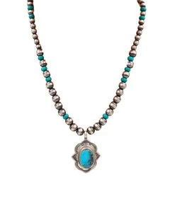 OVAL TURQUOISE NAVAJO PEARL WITH TURQUISE NECKLACE -Western Fashion 62 29fe47e0 94e9 4655 9660 57836e1695a9