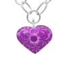 COREEN CORDOVA LAVENDER HEART WITH PURPLE FLOWER PENDANT -Western Fashion 65 deacd395 0847 4367 952c 25fcaf32c5f7