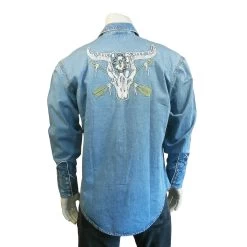 ROCKMOUNT RANCHWEAR MEN'S SKULL & ARROW SHIRT -Western Fashion 6703 DEN BACK 1024x1024 8c6e2cf9 fdb4 4013 8a94 e64336f1731a