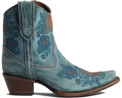 Corral Boots CIRCLE G BY CORRAL WOMEN'S ANKLE FLOWERED EMBROIDERED BOOTIE